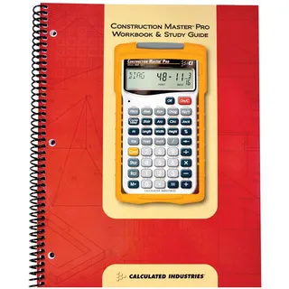 Calculated Industries 2140 Construction Master Pro Workbook and Study Guide | 4 umfassende Abschnitte | Baustellenentwicklung | Füße, Platten, Wände | Rahmung | Finishing | Übungsprobleme, Antworten
