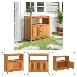 The Living Store Garten-Konsolentisch 80x35x75 cm Massivholz Akazie - Braun