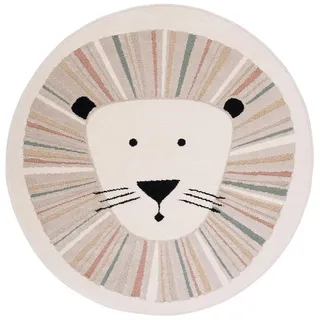 Pergamon Kinder Teppich Happy Kids , Beige, Schwarz , Textil , 160x160 cm , Teppiche und Böden, Teppiche, Kinderteppiche