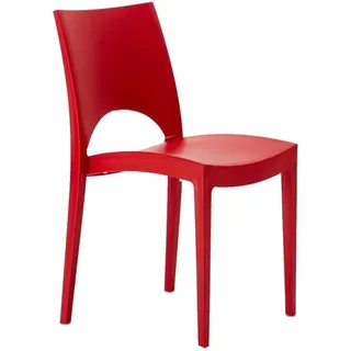 Stapelstuhl Aus Polypropylen Farbig Grand Soleil Paris Garten Outdoor - Rot