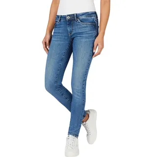Pepe Jeans Damen. PL204583XW6 Blaue Skinny-Jeans mit niedriger Leibhöhe (26/30), Lässig, Baumwolle, Denim