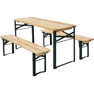 ML-Design Kindersitzgarnitur Outdoor mit Stahlgestell Tannenholz Braun , Metall , rechteckig , Freizeit & Co, Gartenspielzeug, Spielhäuser