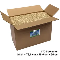 70 Liter Karton Jumbogras® Rindenmulch-Alternative, Garten-Mulch aus Miscanthus Elefantengras/Chinagras 1x 70 Liter Karton