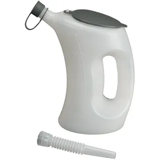 Pressol 0656238 Messbecher mit Deckel-FLA-PE, 2 l-weiß-transparent