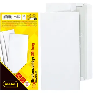 IDENA DIN lang 75 g/m2 Weiß 25 St. selbstklebend