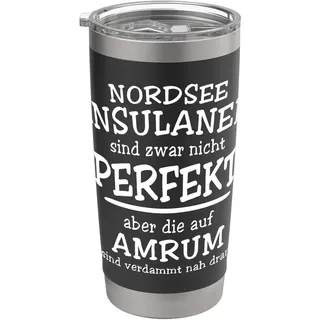 Amrum Nordseeküste Urlaub Inselurlaub Souvenir Amrum Doppelwandiger Edelstahl-Thermobecher