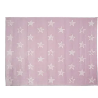 Aratextil Sterne Kinderteppich, Acryl, Pink, 120 x 160 cm