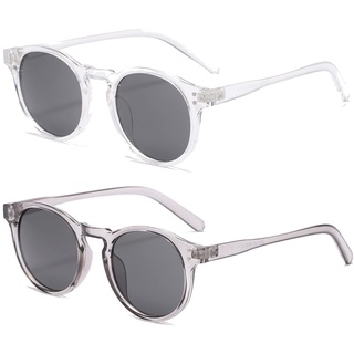 Long Keeper Vintage Sonnenbrille Rund Klein Rahmen Runde Brille UV400 Retro Runde Sonnenbrille für Damen Herren