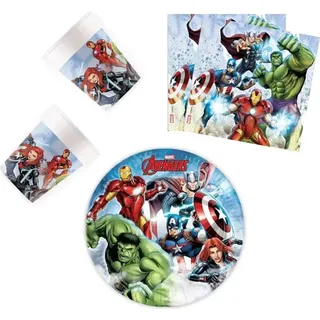 Marvel Avengers Hulk Geburtstag Deko Set 36tlg.Geschirr Partyset