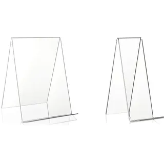 Buchständer/Buchaufsteller als Warenträger und Schrägsteller im DIN A4 Format aus original PLEXIGLAS & Schrägsteller, Buchständer, Warenträger als Buchstütze aus PLEXIGLAS® (Transparent, 15 cm)