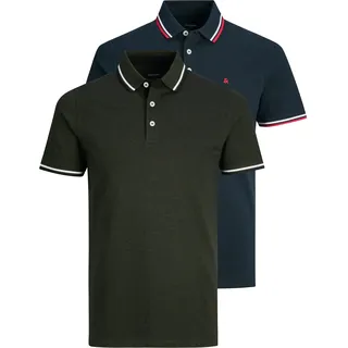 JACK & JONES Herren Poloshirt JJEPAULOS POLO 2pk