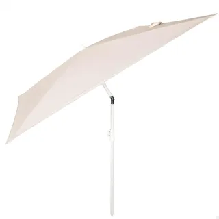 AKTIVE Terrassenschirm, rechteckig, 180 x 145 cm, Beige, 4 Streben, neigbarer Mast, UV30-Schutz, robustes Stahlgestell, optimal für Balkon, Garten und Außenbereich (61145), beige, 180 x 145 cm