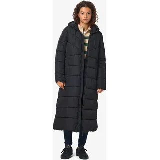 Steppmantel NOISY MAY "NMDALCON L/S X-LONG COAT NOOS FWD", Damen, Gr. S, schwarz, Steppware, Obermaterial: 100% Polyester, unifarben, ca. Mitte Wade, Mäntel Steppmantel