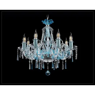 Kronleuchter Bohemia Deckenlampe Deckenleuchte Designer Lampe luxus - Blau