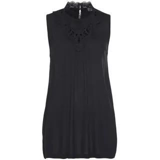 LASCANA Spitzentop Damen schwarz Gr.32/34