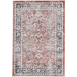 carpetfine Teppich »Vintage Liana_3« rechteckig 6 mm Höhe Orient Vintage Look, rot