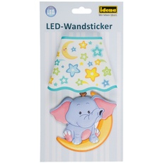 Bild Wandsticker Lampe Elefant, mit Lichtsensor, ca. 21 x 13 cm, ideal als Nachtlicht für das Kinderzimmer