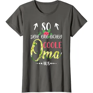 So sieht eine richtig coole Oma aus T-Shirt, Damen, Anthrazit, M