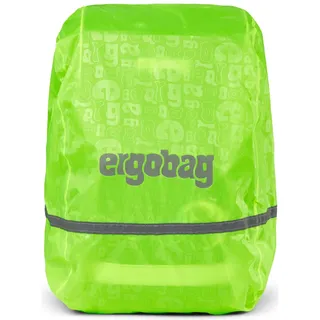 ergobag Regenschutz für Schulranzen und Rucksack, wasserdicht, mit Reflektoren und Gummizug Grün - Hellgrün