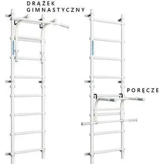 Sprossenwand Kinderzimmer aus Metall Next Basic | Klimmzugstange | Dip Barren - Grau