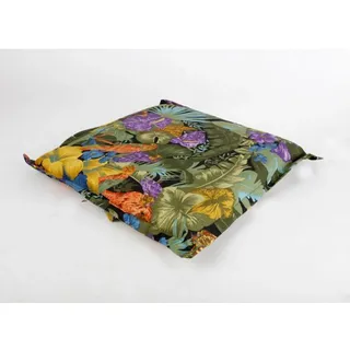 Hockerauflage Amazonas Sitzkissen Stuhl Polster bunt 50x6x50cm Blumen Garten neu