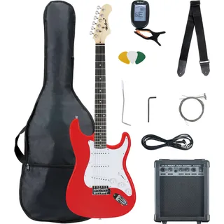 McGrey Rockit E-Gitarre ST-Komplettset Fiesta Red