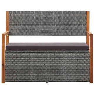 vidaXL Bank 115 x 56 x 110 cm Grau