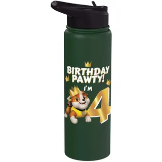 Offizielles Paw Patrol Rubble Birthday Pawty I'm 4 Party Stainless Steel Insulated Water Bottle