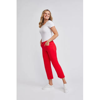 7/8-Jeans WONDERJEANS, Damen, Gr. 38, Länge 26, rot, Denim/Jeans, Obermaterial: 88% Baumwolle, 10% Polyester, 2% Elasthan, straight fit 7/8-Länge, Jeans 7/8-Jeans, Figurschmeichelnder WonderStretch