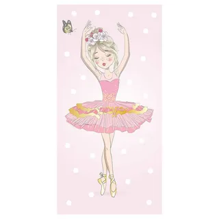 Jerry Fabrics Ballerina Badetuch 70 x 140 cm rosa