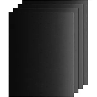 XL Grillmatte für Gasgrill und Holzkohle Grill 4er Set 50x40cm Antihaft Teflon Grillmatten Backpapier Wiederverwendbar für Elektro Grill PFOA-Frei