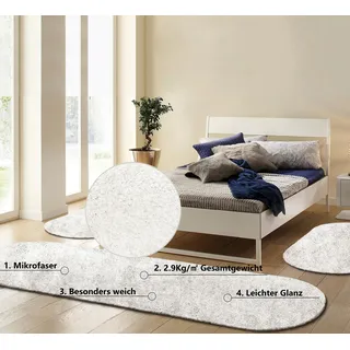 Bruno Banani »Dana Teppich, Kundenliebling« Höhe 30 mm 3 tlg. unifarben, Mikrofaser, pflegeleicht, Bettvorleger, Schlafzimmer