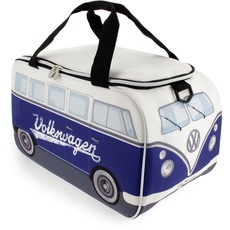 Bild VW Collection - Volkswagen isolierte Kühl-Wärme-Thermo-Picknick-Lunch-Tasche-Box für Lebensmittel im T1 Bulli Bus Design (Weiß & Blau/25 Liter)