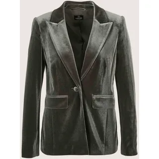 MADELEINE Jackenblazer »Samtblazer Eleganter Samtblazer mit breitem Revers«, grau