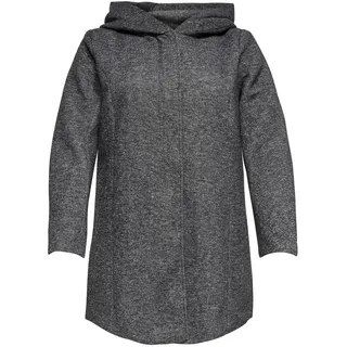 ONLY Carmakoma Women's CARSEDONA Light Coat OTW NOOS Mantel, Dark Grey Melange, S-42/44