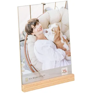 walther design Bilderrahmen natur 13 x 18 cm Holz-Portraitrahmen, Hochformat Simplicity YQ318P
