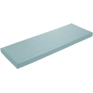 sleepling Bankauflage 200x40 cm, Sitzkissen Outdoor & Indoor, Türkis | Bankpolster, Bezug waschbar, Unterseite Antirutsch, Made in EU