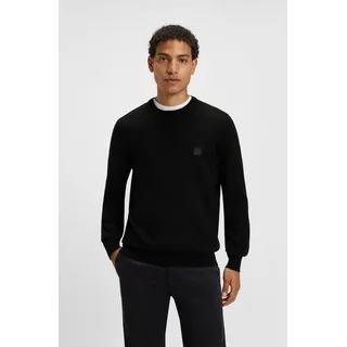 Boss ORANGE Strickpullover »Kanovano« mit Rundhalsausschnitt, schwarz