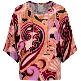Cartoon Damen Casual-Bluse mit Muster 36, Violett/Rosa