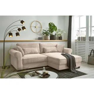 Sofa.de Ecksofa creme ¦ 255x92x185 cm B: 255 H: 92 T: 185