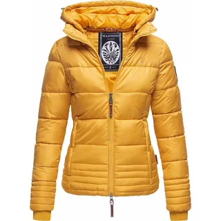 Marikoo Sole Damen Steppjacke mit Kapuze Herbst Jacke Winterjacke Gelb Gr. 34 - XS - Gelb