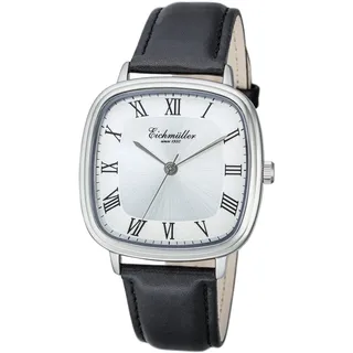 Eichmüller Herren Armbanduhr weiß 39 mm Herrenuhr rechteckig quadratisch 3 ATM