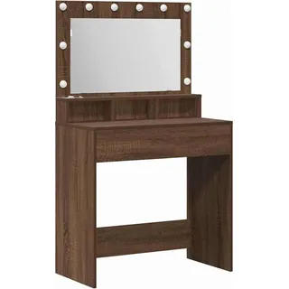 vidaXL Schminktisch mit Regal Braun Eichen-Optik 75,5 x 41 x 135 cm - Braun