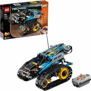 LEGO 42095 Technic Ferngesteuerter Stunt-Racer, ferngesteuertes Auto, Modellauto, RC Rennauto, tolles Geschenk für Kinder ab 9 Jahre, Spielzeugauto - Blau, Grau, Schwarz, Gold