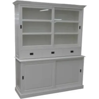 Casa Padrino Shabby Chic Landhaus Stil Schrank Buffetschrank 160cm Weiß - Schrank Esszimmer - Weiß