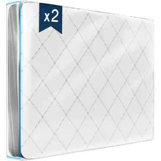 Matratzenhülle Kunststoff - 2er-Set - 160 x 200 (Dicke 30 cm) - Matratzenschutz mit Breitem Reißverschluss - Matratzen-Tasche für Aufbewahrung, Lagerung, Umzug - Aufbewahrungstasche für Matratzen