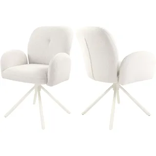 Tom Tailor Armlehnstuhl PEBBLE ARMCHAIR Stoff weiß 2er Set