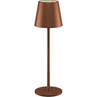 goobay Kabellose LED-Tischleuchte RGBW, aufladbar, dimmbar, 36cm, bronze