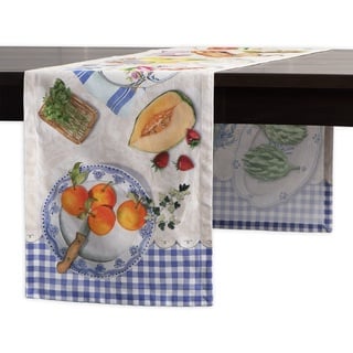 Maison d' Hermine Gourmand Tischläufer aus 100% Baumwolle für Partys | Abendessen | Feiertage | Küche | Frühling/Sommer (50 cm x 150 cm)