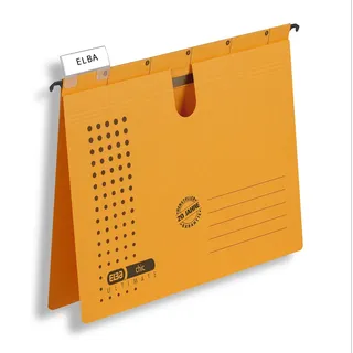 ELBA Hängehefter chic für A4, gelb, 25er Pack, Hängeregister | aus Karton
